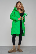 Купить Пальто утепленное молодежное зимнее женское зеленого цвета 59121Z, фото 16