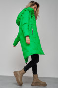 Купить Пальто утепленное молодежное зимнее женское зеленого цвета 59121Z, фото 18