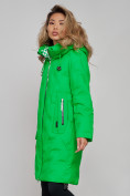 Купить Пальто утепленное молодежное зимнее женское зеленого цвета 59121Z, фото 24