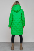 Купить Пальто утепленное молодежное зимнее женское зеленого цвета 59121Z, фото 4
