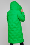 Купить Пальто утепленное молодежное зимнее женское зеленого цвета 59121Z, фото 6