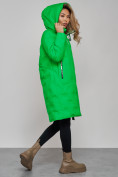 Купить Пальто утепленное молодежное зимнее женское зеленого цвета 59121Z, фото 8