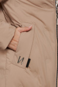 Купить Пальто утепленное молодежное зимнее женское бежевого цвета 59122B, фото 12