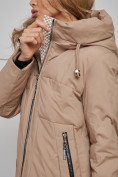 Купить Пальто утепленное молодежное зимнее женское бежевого цвета 59122B, фото 13