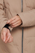 Купить Пальто утепленное молодежное зимнее женское бежевого цвета 59122B, фото 15