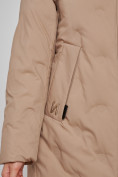 Купить Пальто утепленное молодежное зимнее женское бежевого цвета 59122B, фото 16