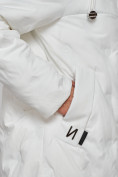 Купить Пальто утепленное молодежное зимнее женское белого цвета 59122Bl, фото 11