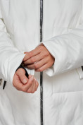 Купить Пальто утепленное молодежное зимнее женское белого цвета 59122Bl, фото 12