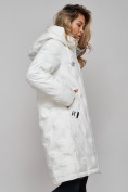 Купить Пальто утепленное молодежное зимнее женское белого цвета 59122Bl, фото 23
