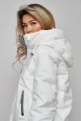 Купить Пальто утепленное молодежное зимнее женское белого цвета 59122Bl, фото 25