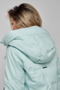 Купить Пальто утепленное молодежное зимнее женское бирюзового цвета 59122Br, фото 21