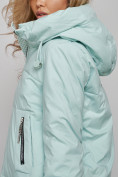 Купить Пальто утепленное молодежное зимнее женское бирюзового цвета 59122Br, фото 22