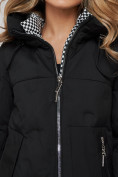 Купить Пальто утепленное молодежное зимнее женское черного цвета 59122Ch, фото 13