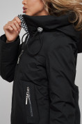 Купить Пальто утепленное молодежное зимнее женское черного цвета 59122Ch, фото 14