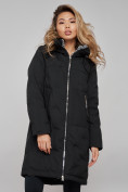 Купить Пальто утепленное молодежное зимнее женское черного цвета 59122Ch, фото 16