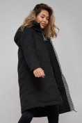 Купить Пальто утепленное молодежное зимнее женское черного цвета 59122Ch, фото 21