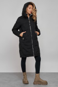 Купить Пальто утепленное молодежное зимнее женское черного цвета 59122Ch, фото 7