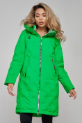 Купить Пальто утепленное молодежное зимнее женское зеленого цвета 59122Z, фото 10