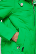 Купить Пальто утепленное молодежное зимнее женское зеленого цвета 59122Z, фото 15