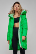 Купить Пальто утепленное молодежное зимнее женское зеленого цвета 59122Z, фото 19