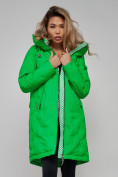Купить Пальто утепленное молодежное зимнее женское зеленого цвета 59122Z, фото 20