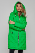 Купить Пальто утепленное молодежное зимнее женское зеленого цвета 59122Z, фото 22
