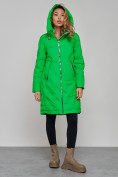 Купить Пальто утепленное молодежное зимнее женское зеленого цвета 59122Z, фото 7