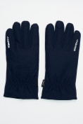 Купить Классические перчатки зимние мужские темно-синего цвета 601TS, фото 2