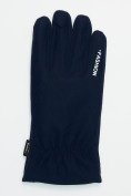 Купить Классические перчатки зимние мужские темно-синего цвета 601TS, фото 4