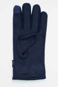 Купить Классические перчатки зимние мужские темно-синего цвета 601TS, фото 5