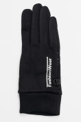 Купить Спортивные перчатки демисезонные женские черного цвета 602Ch, фото 4