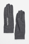 Купить Спортивные перчатки демисезонные женские серого цвета 602Sr