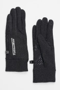 Купить Спортивные перчатки демисезонные женские темно-серого цвета 602TC