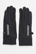 Купить Спортивные перчатки демисезонные женские темно-серого цвета 602TC, фото 2