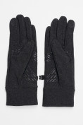 Купить Спортивные перчатки демисезонные женские темно-серого цвета 602TC, фото 3