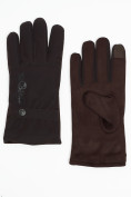 Купить Классические перчатки зимние мужские коричневого цвета 603K, фото 2