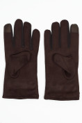 Купить Классические перчатки зимние мужские коричневого цвета 603K, фото 3