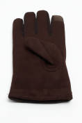 Купить Классические перчатки зимние мужские коричневого цвета 603K, фото 4