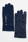 Купить Классические перчатки зимние мужские темно-синего цвета 603TS