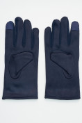 Купить Классические перчатки зимние мужские темно-синего цвета 603TS, фото 3