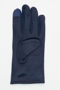 Купить Классические перчатки зимние мужские темно-синего цвета 603TS, фото 5
