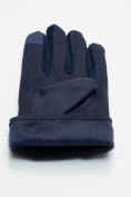 Купить Классические перчатки зимние мужские темно-синего цвета 603TS, фото 7