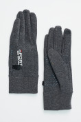 Купить Спортивные перчатки демисезонные женские серого цвета 606Sr