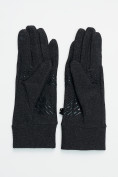 Купить Спортивные перчатки демисезонные женские темно-серого цвета 606TC, фото 2