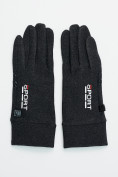 Купить Спортивные перчатки демисезонные женские темно-серого цвета 606TC, фото 7