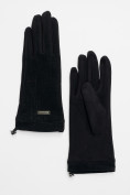 Купить Классические перчатки демисезонные женские черного цвета 610Ch