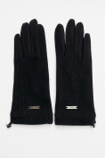Купить Классические перчатки демисезонные женские черного цвета 610Ch, фото 2