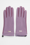 Купить Классические перчатки демисезонные женские фиолетового цвета 610F, фото 2