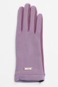 Купить Классические перчатки демисезонные женские фиолетового цвета 610F, фото 4