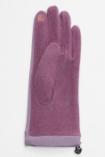 Купить Классические перчатки демисезонные женские фиолетового цвета 610F, фото 5
